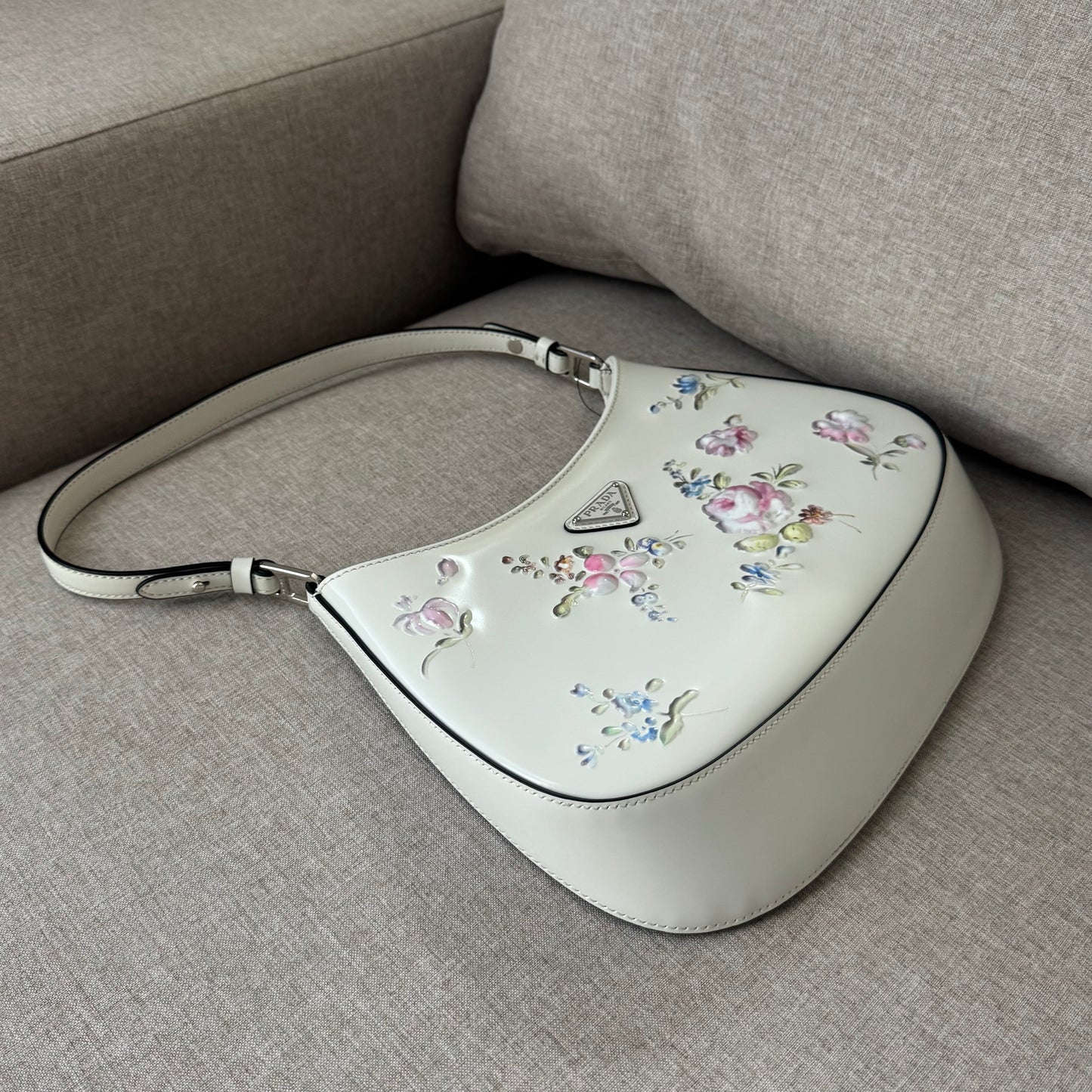 Prada Cleo Floral Embossed Bag