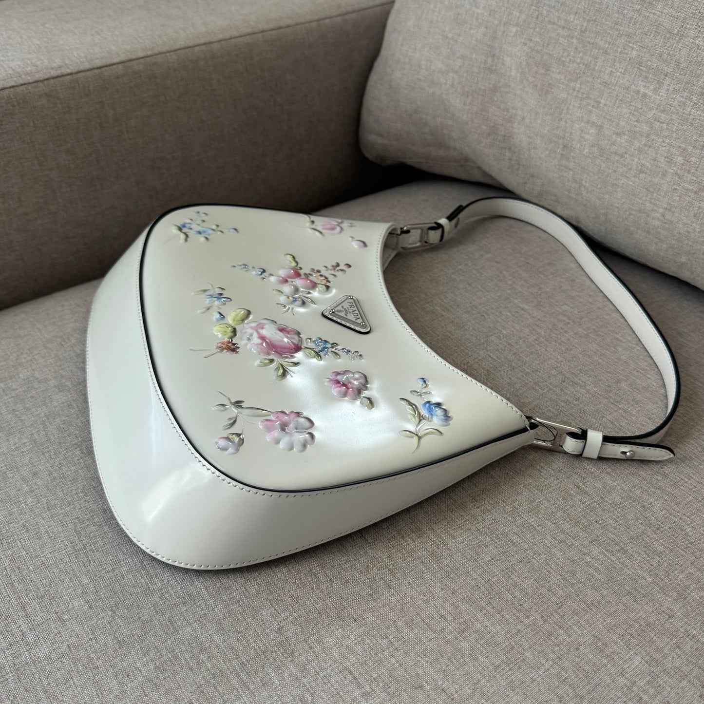 Prada Cleo Floral Embossed Bag