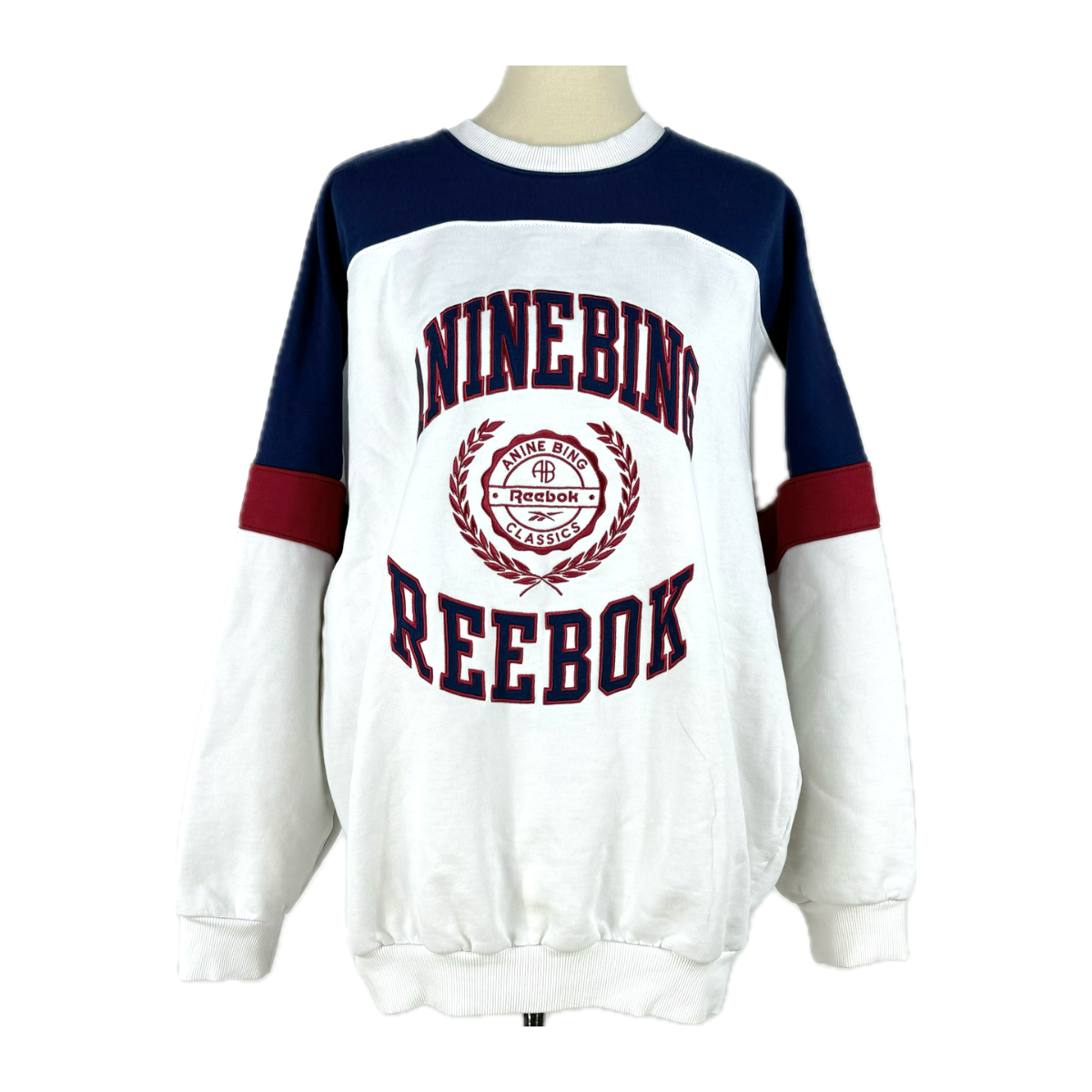 Anine Bing Reebok Oversized Collegiate Crewneck Varsity Sweatshirt The Closet New York