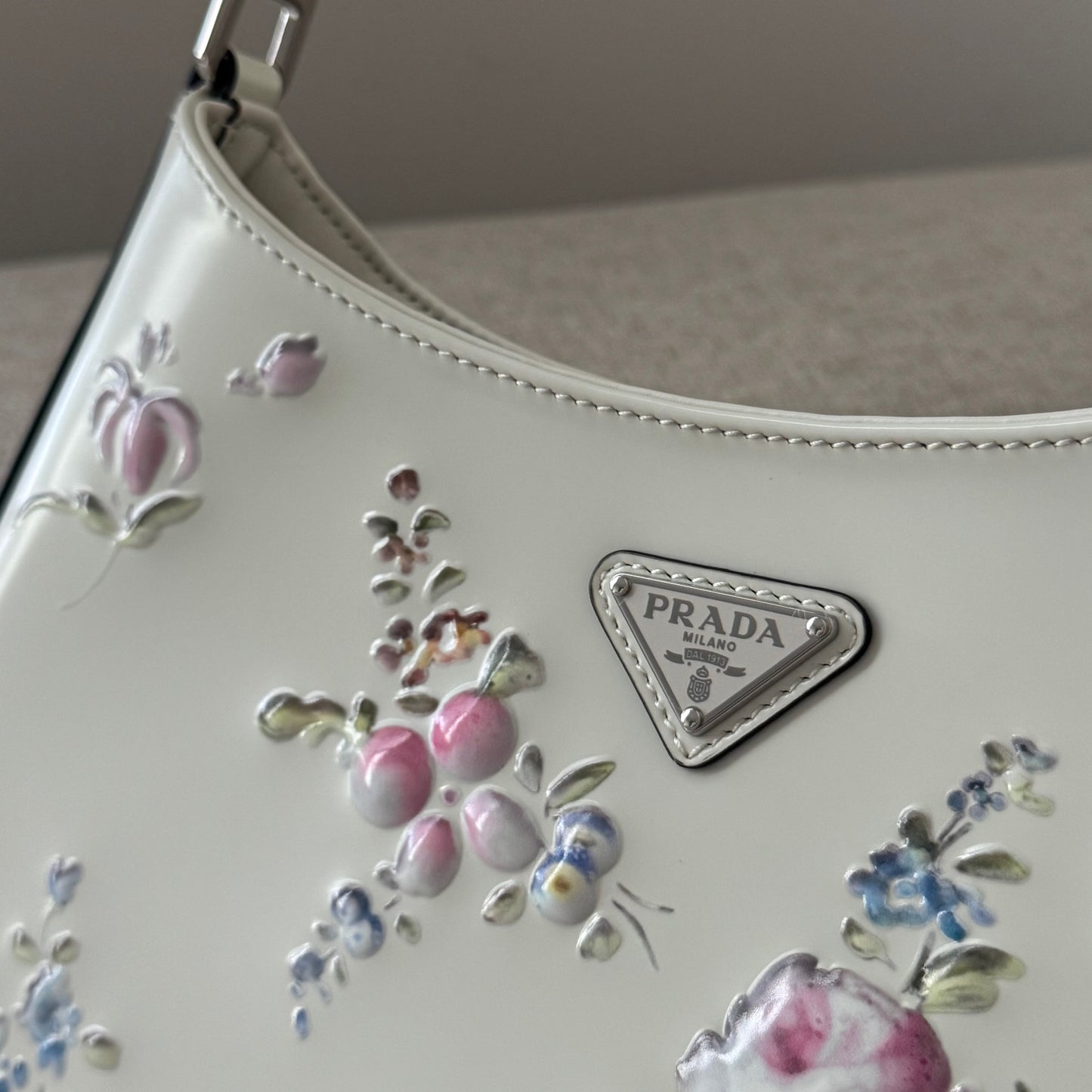Prada Cleo Floral Embossed Bag