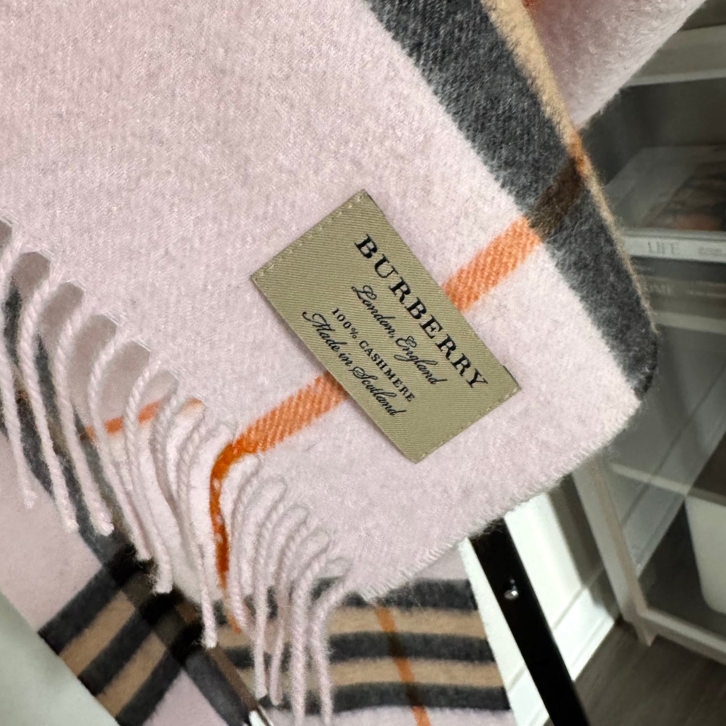 Burberry Cashmere Check Scarf