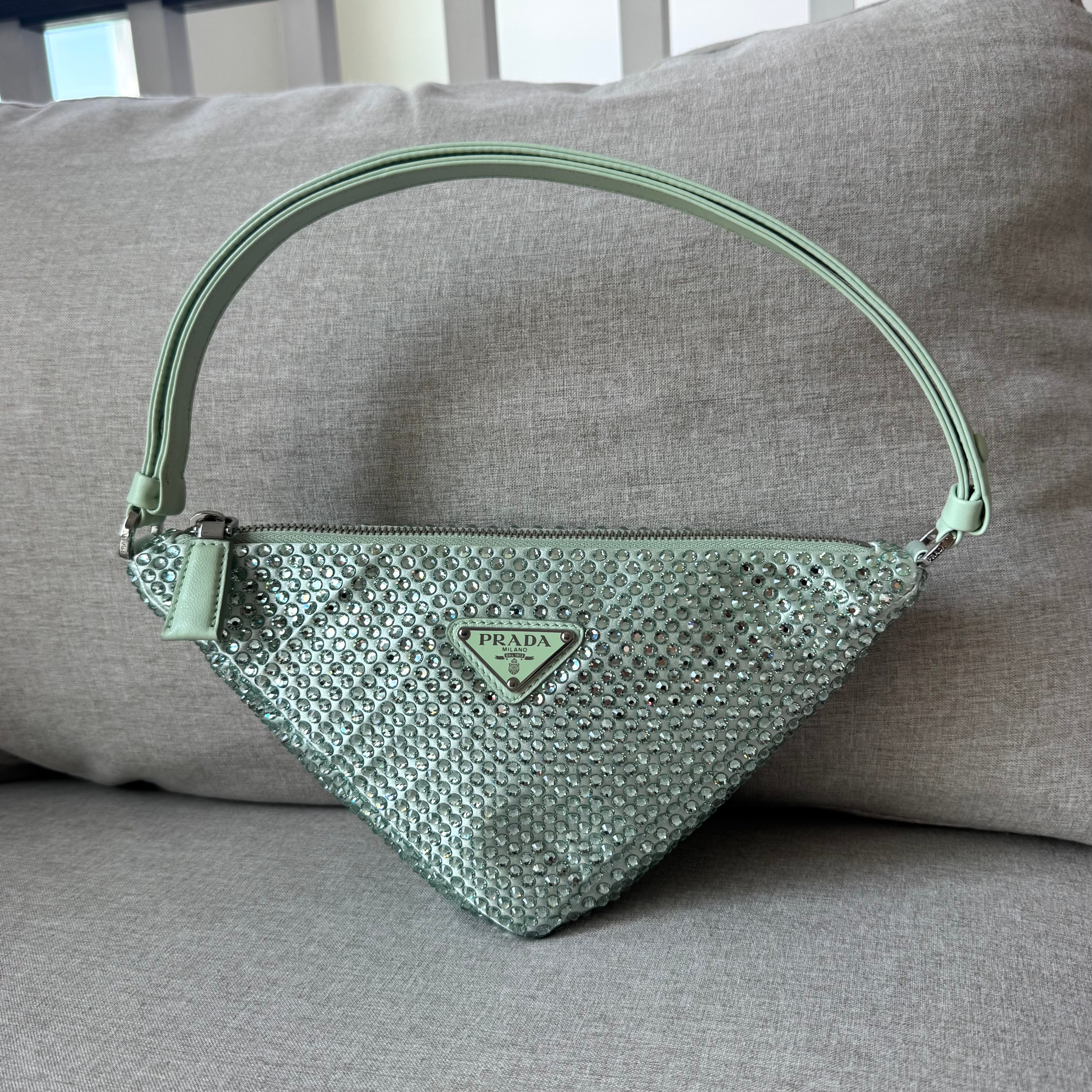 Prada Triangle Crystal Handbag – The Closet New York
