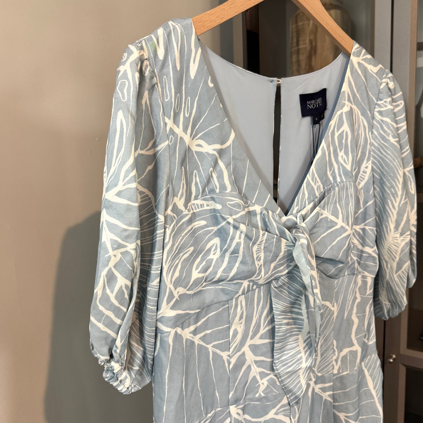 Marchesa Notte Tie Front Jumpsuit