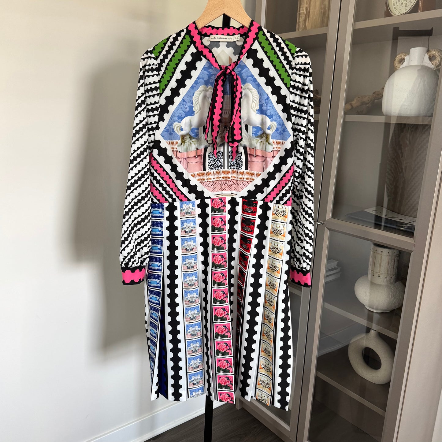 Mary Katrantzou Satin Midi Dress