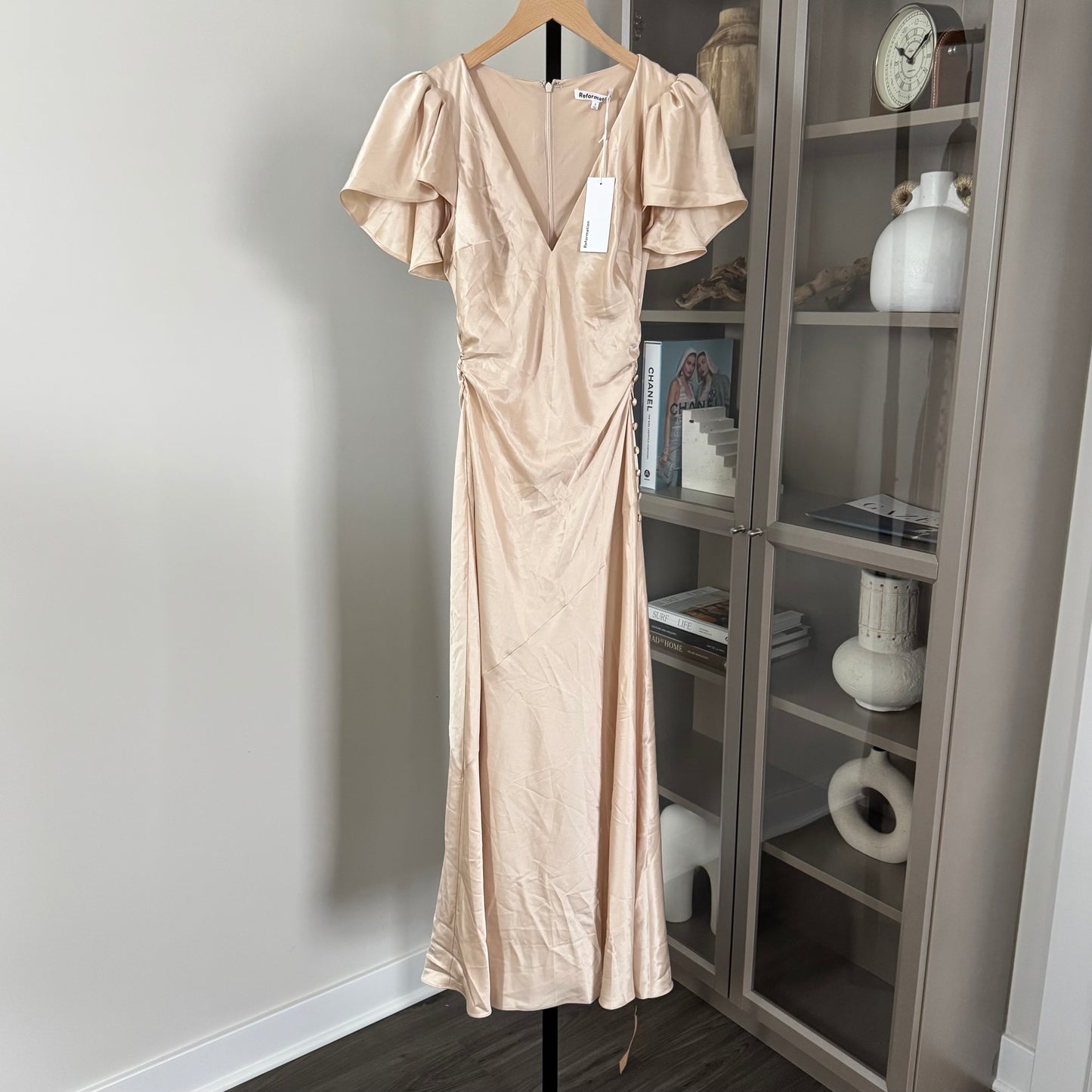 Reformation Vida Satin Dress