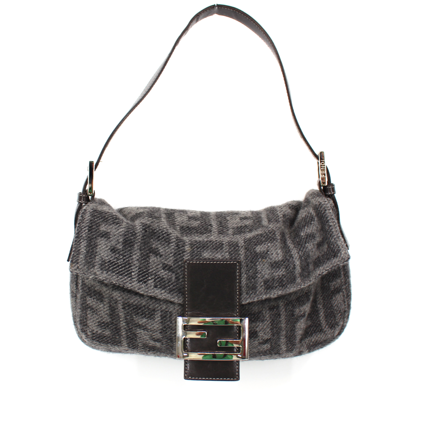 Fendi Zucca Cashmere Baguette