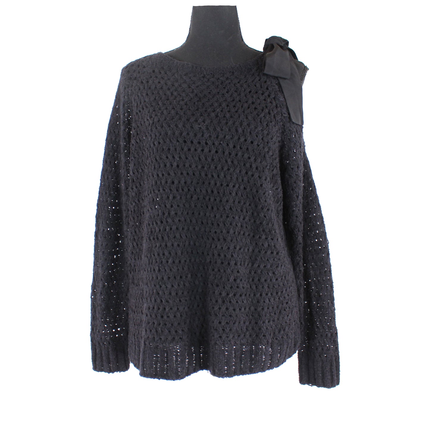 St. John Knit Silk Bow Sweater