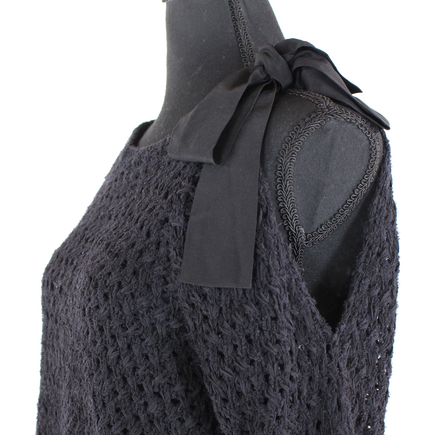 St. John Knit Silk Bow Sweater