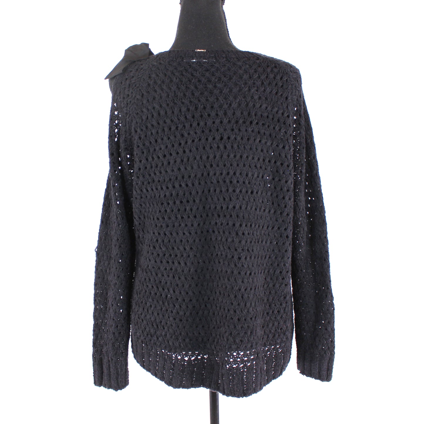 St. John Knit Silk Bow Sweater