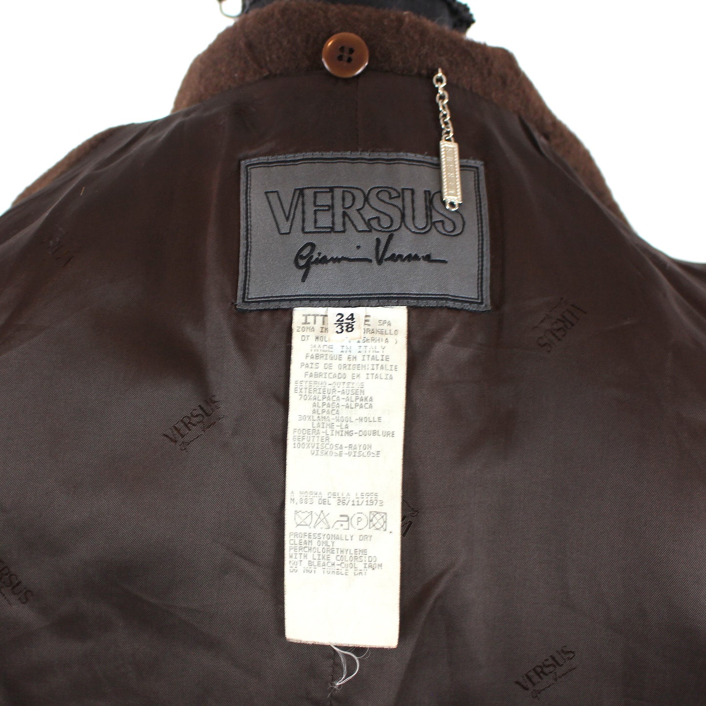 Versus Gianni Versace Mohair Coat