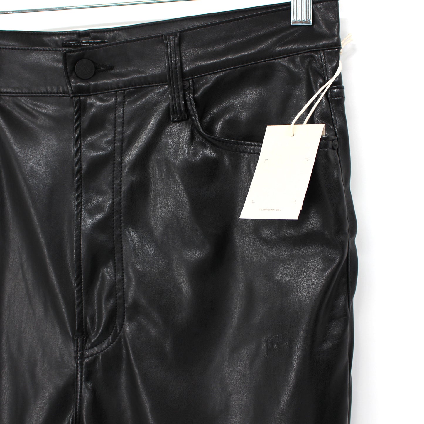 Mother Faux Leather Rider Pants