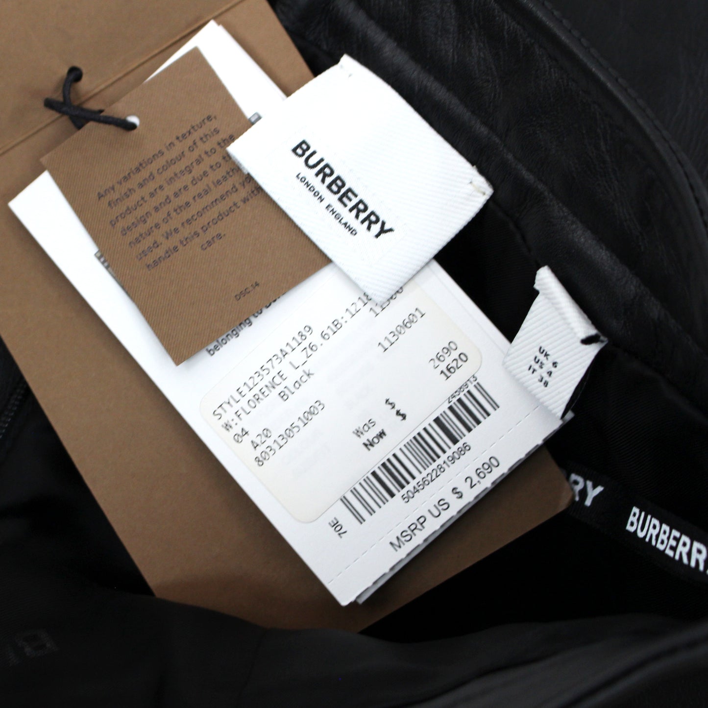 Burberry Florence Leather Pencil Skirt