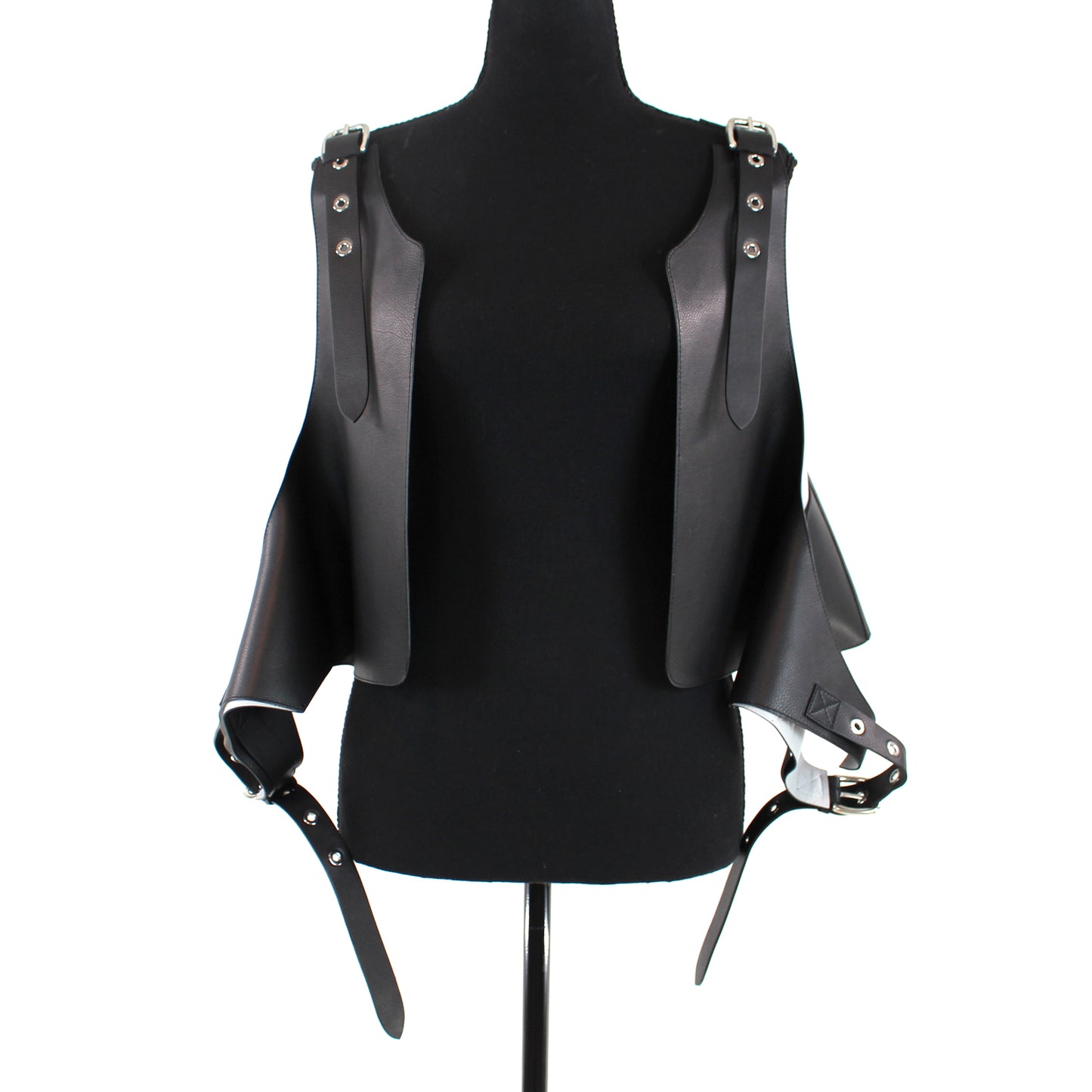 Burberry Black Leather Buckle Vest