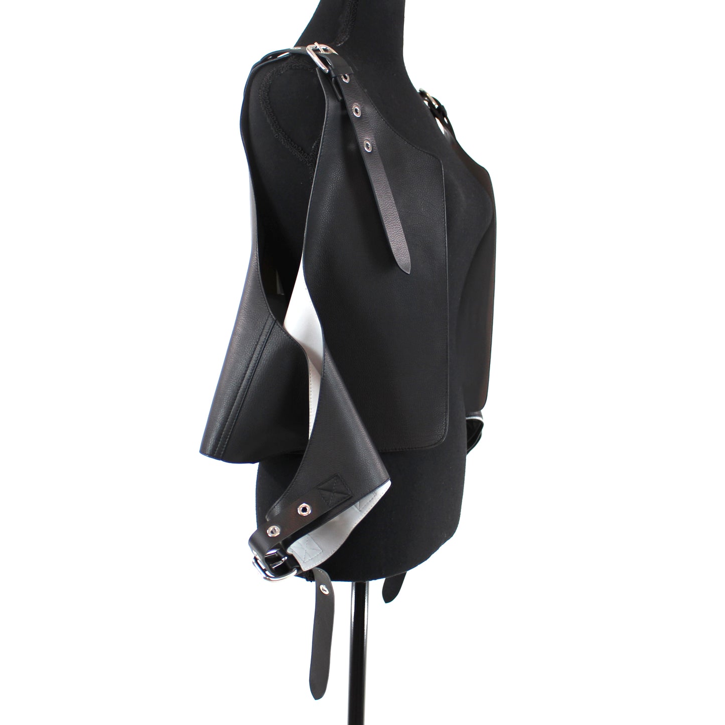 Burberry Black Leather Buckle Vest