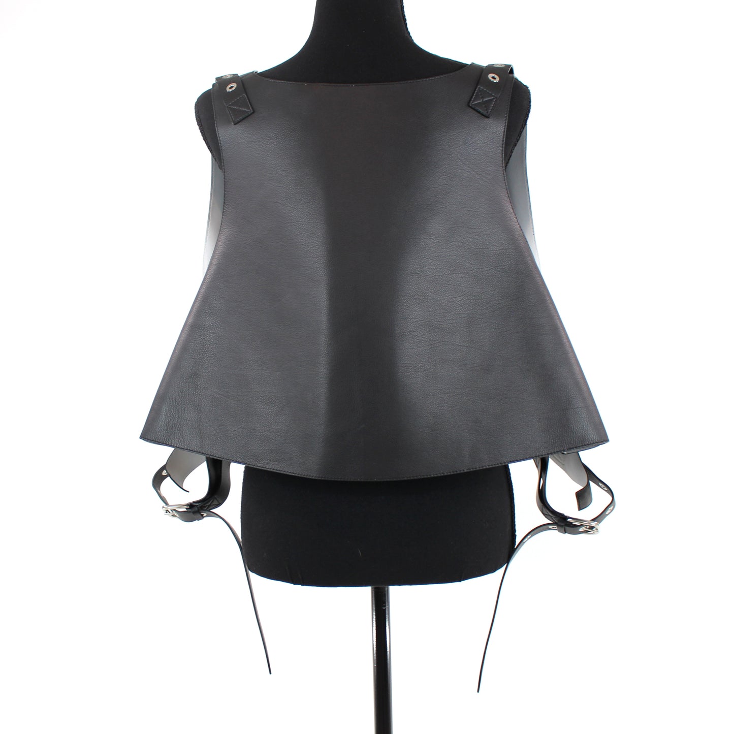 Burberry Black Leather Buckle Vest