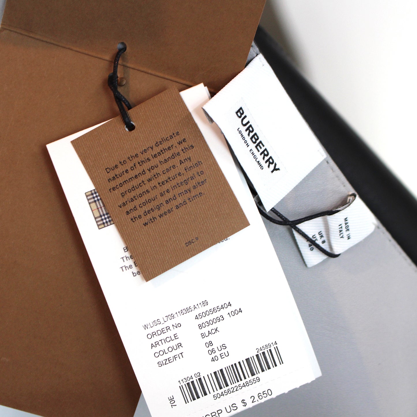 Burberry Black Leather Buckle Vest