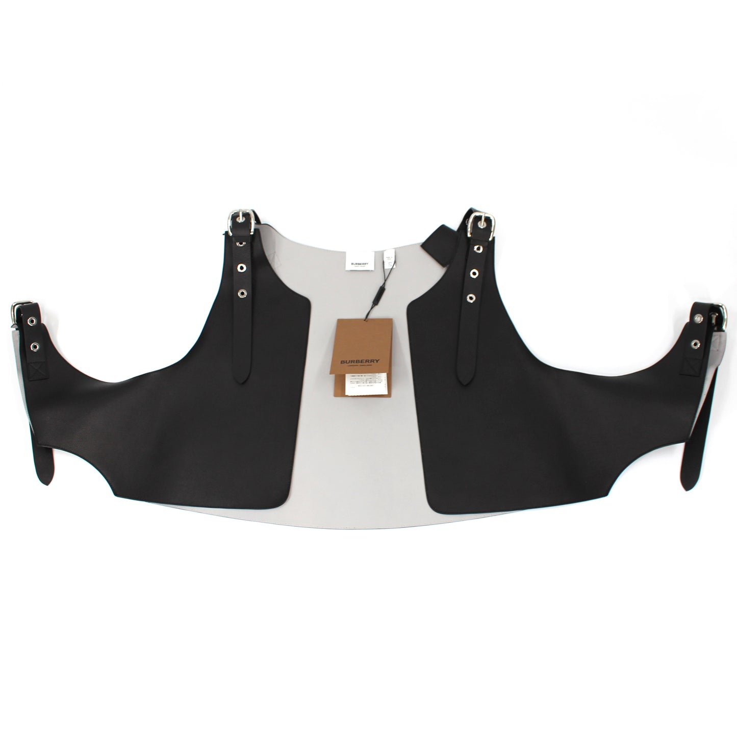 Burberry Black Leather Buckle Vest