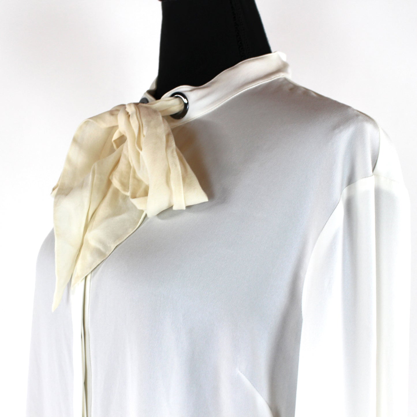 St. John Silk Tie Blouse