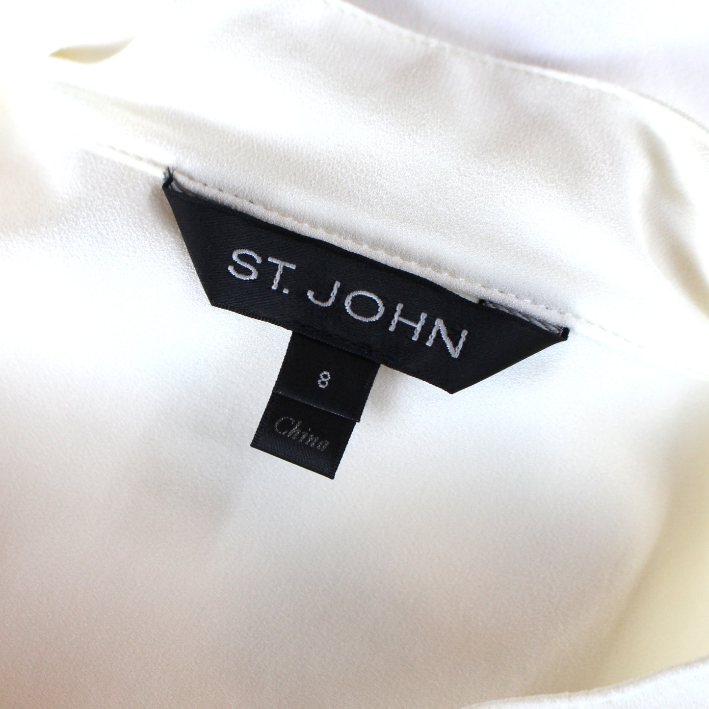 St. John Silk Tie Blouse