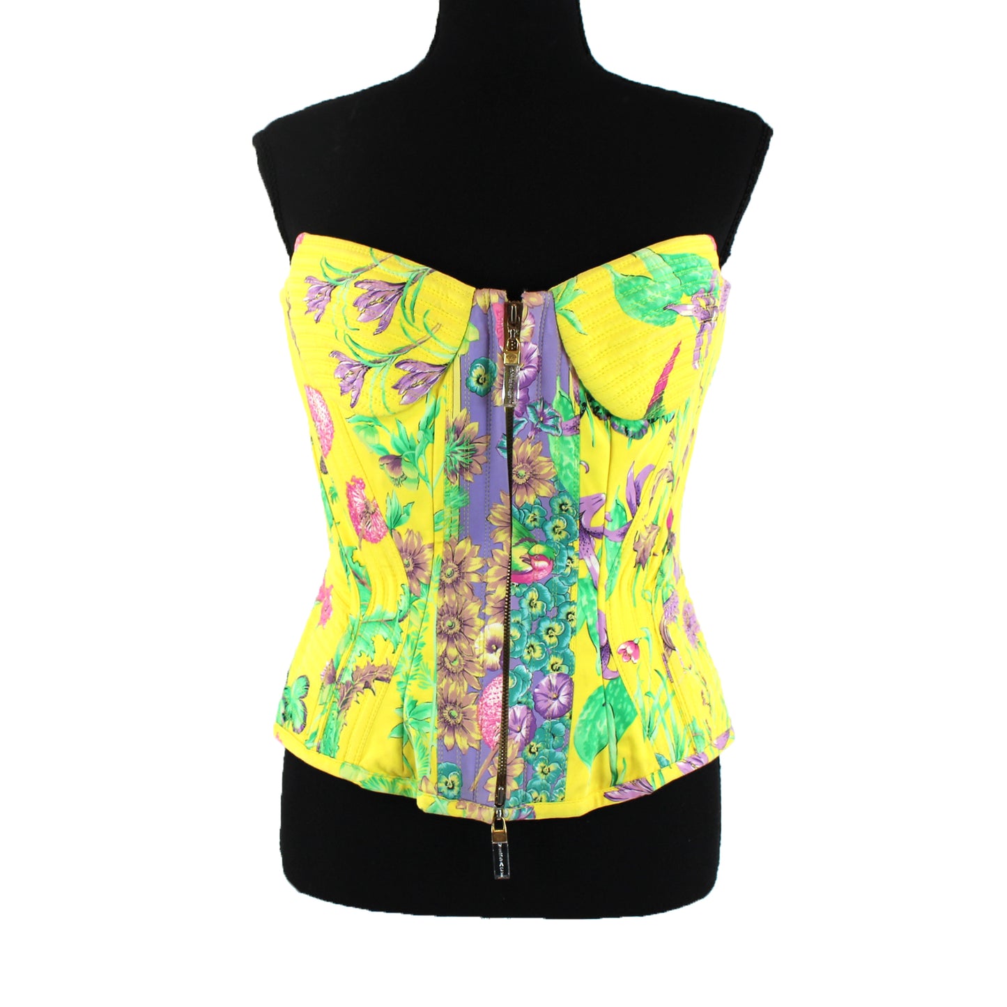 Versace Strapless Floral Corset