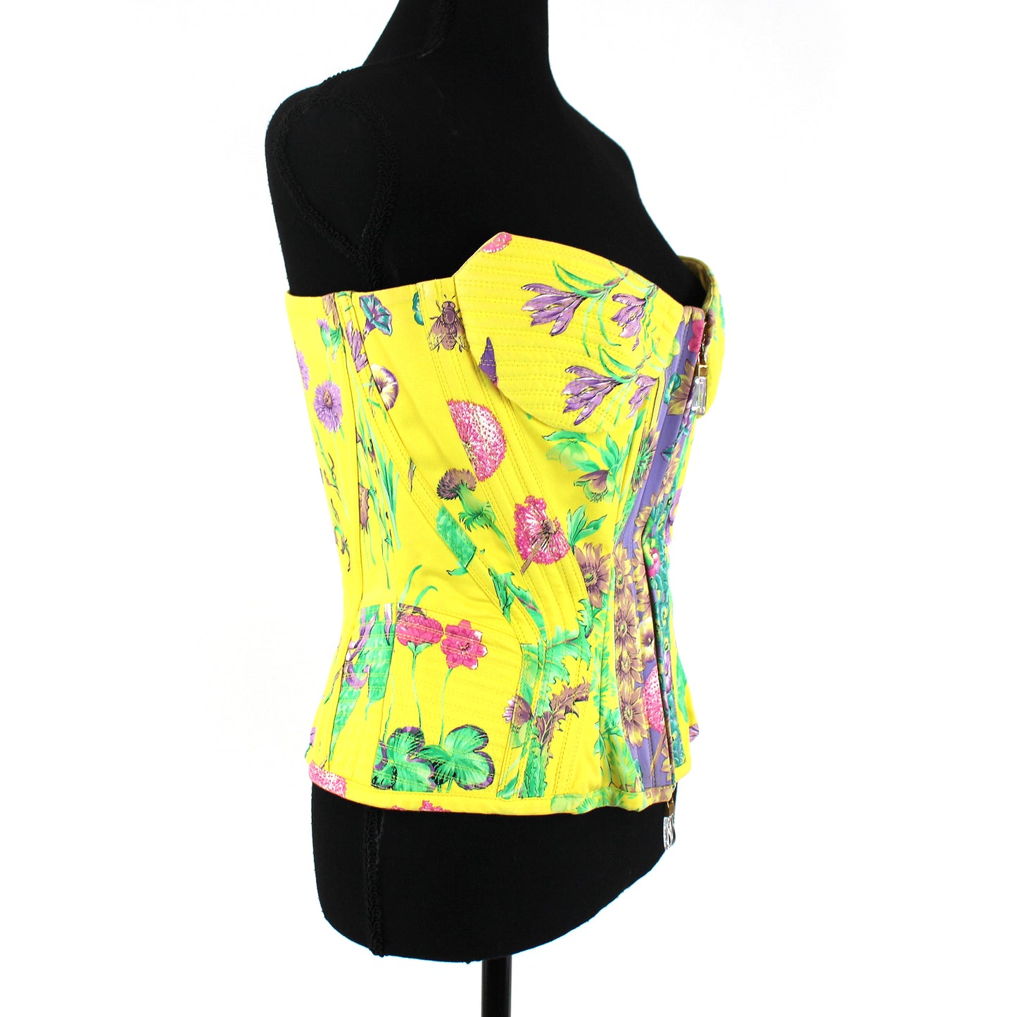 Versace Strapless Floral Corset