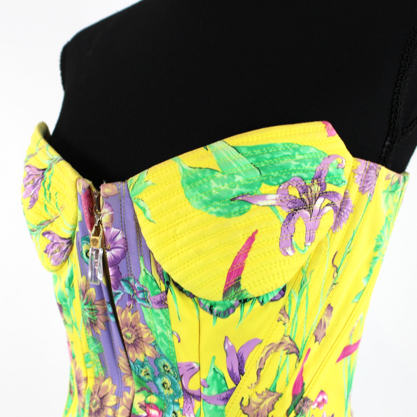 Versace Strapless Floral Corset