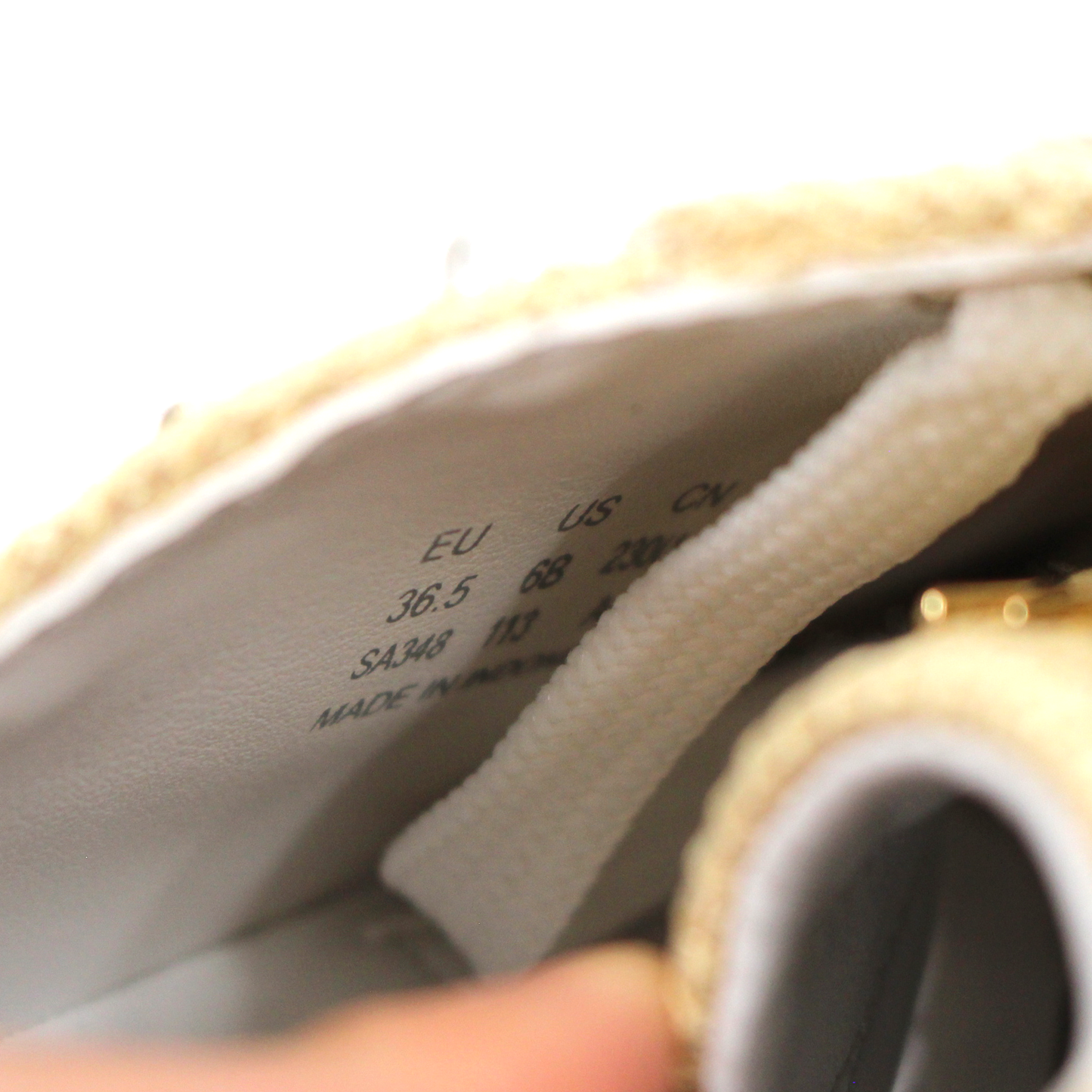 Stuart Weitzman Straw Studded Sneakers