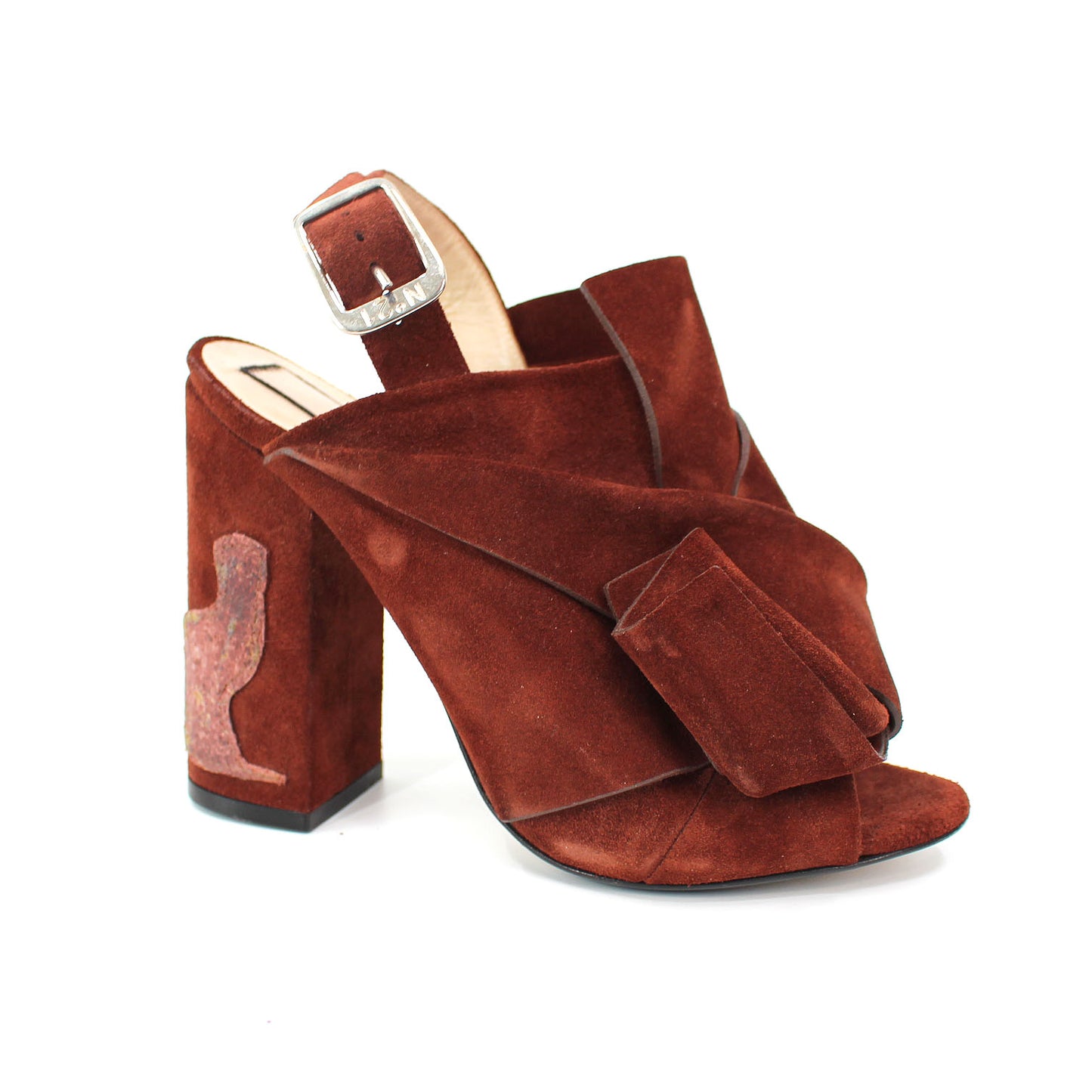 No21 Suede Block Heel Shoes