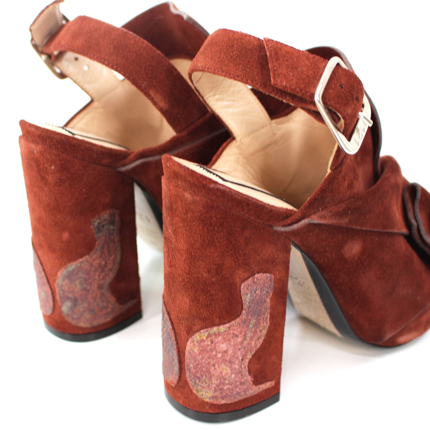 No21 Suede Block Heel Shoes