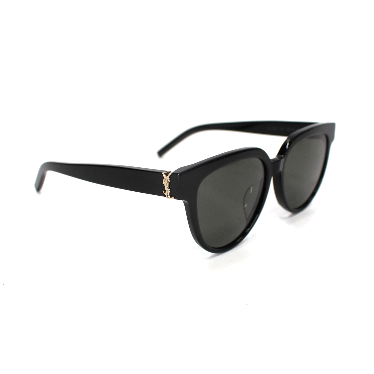 SAINT LAURENT YSL SLM8/F 001 Black Grey Gold Logo 57 mm Women\'s Sunglasses Saint Laurent Sun SL M94/F 001 Sunglasses - US main image 2