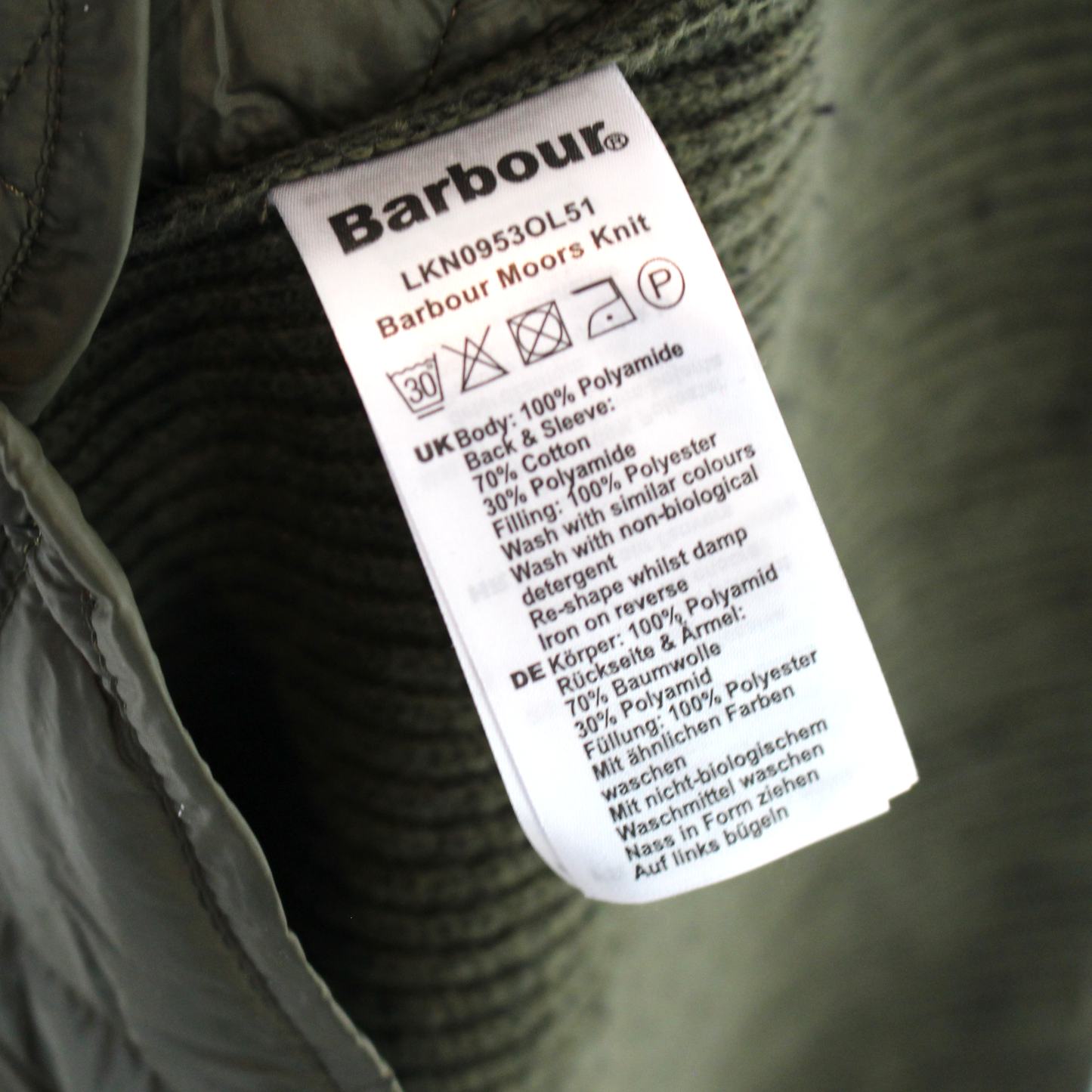 Barbour Moors Green Quilted Jacket