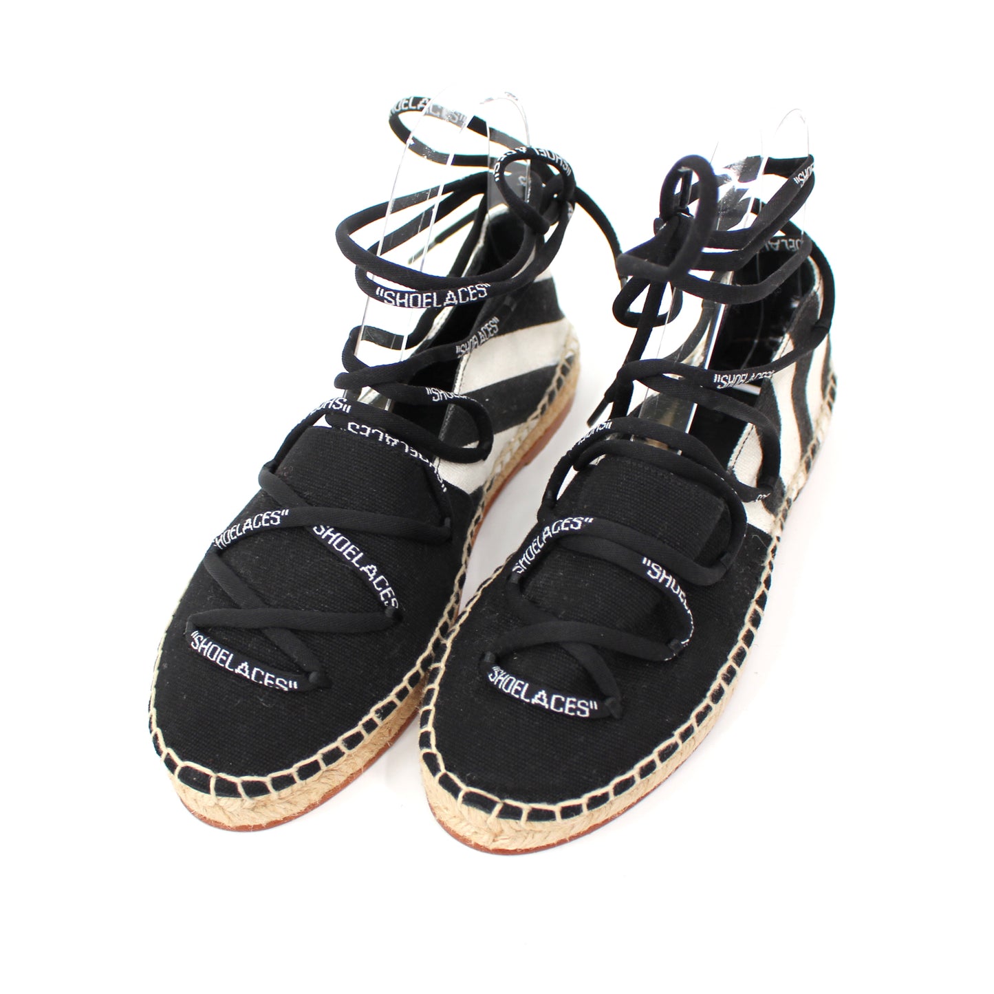 Off-White Stripe Canvas Espadrilles