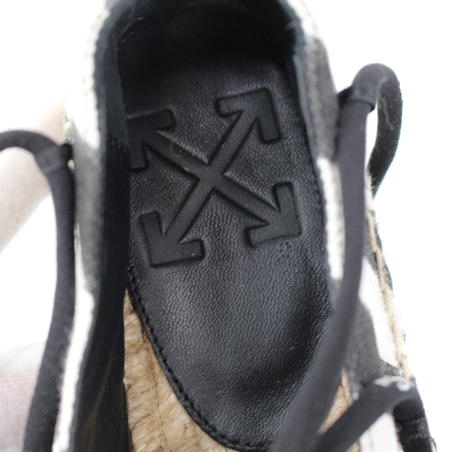 Off-White Stripe Canvas Espadrilles