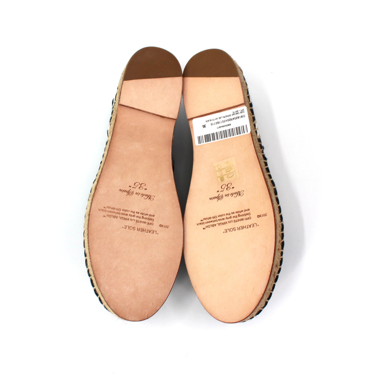 Off-White Stripe Canvas Espadrilles
