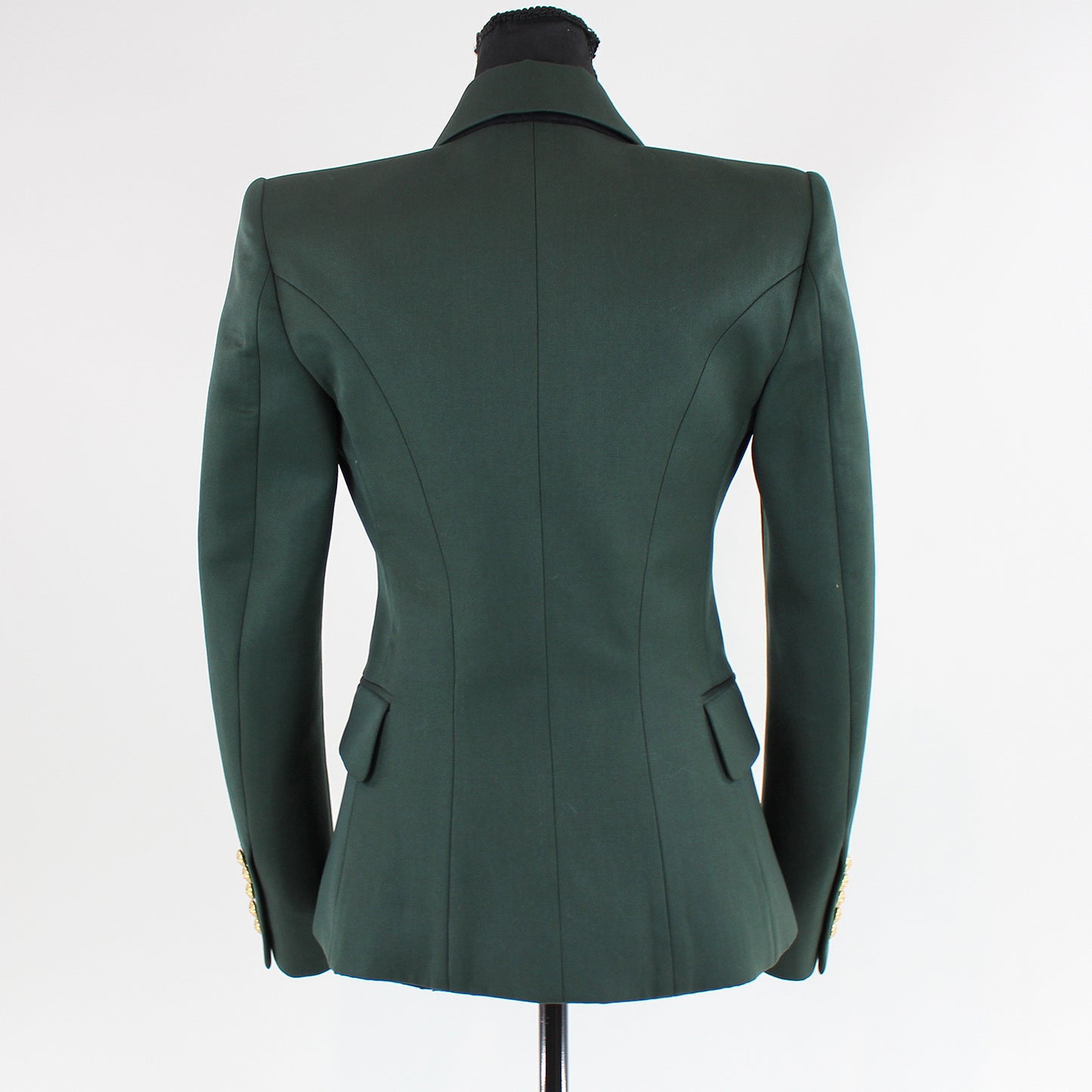 BALMAIN Green Double Breasted Blazer