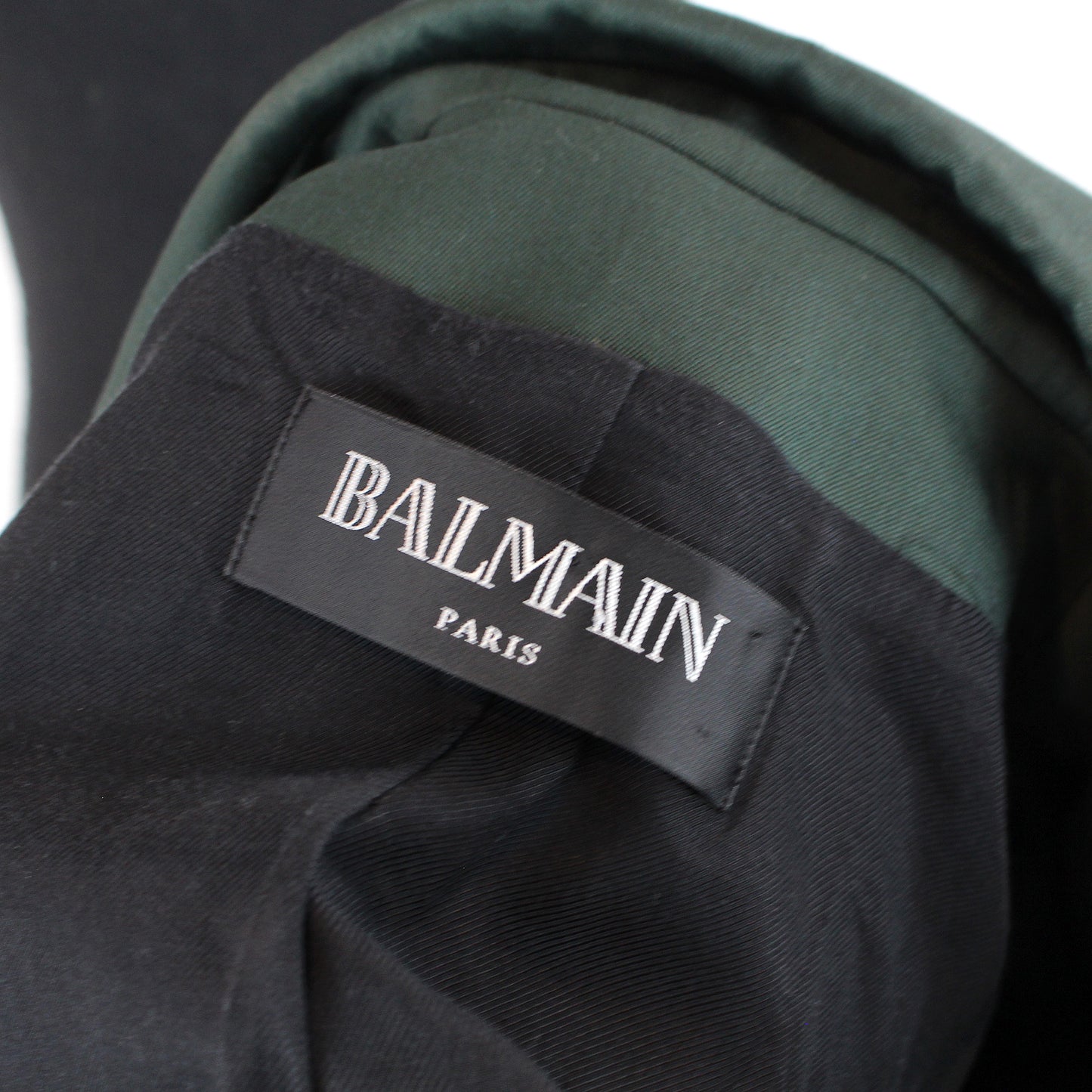 BALMAIN Green Double Breasted Blazer