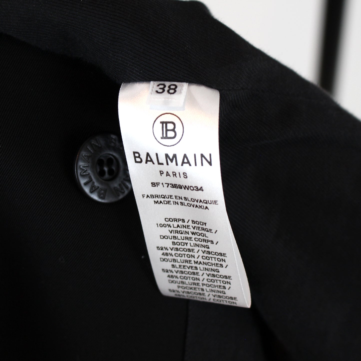 Balmain Black Double Breasted Blazer