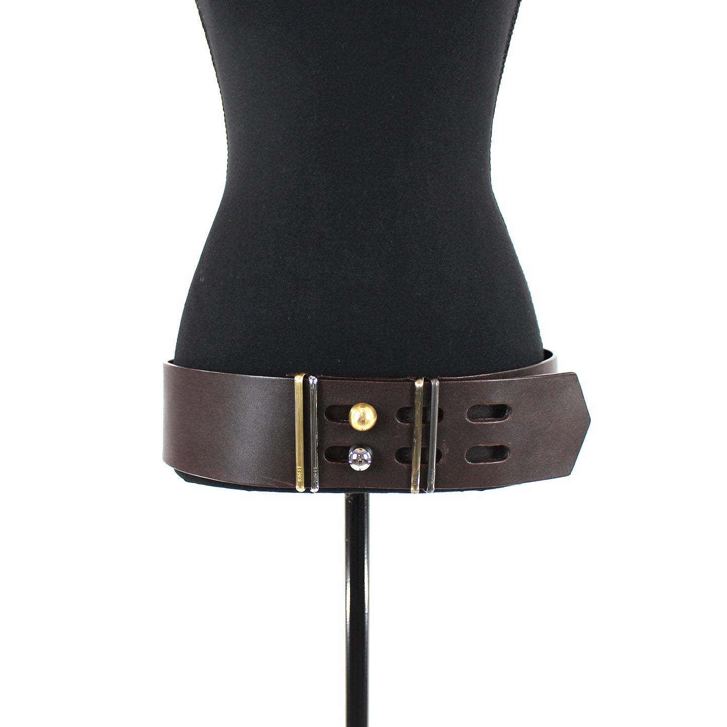 Fendi Wide Leather Waist Belt