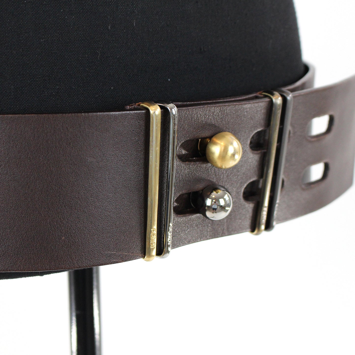 Fendi Wide Leather Waist Belt