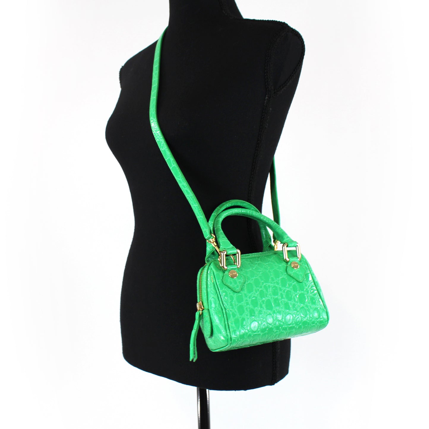 BY FAR Dora Croc Embossed Bag