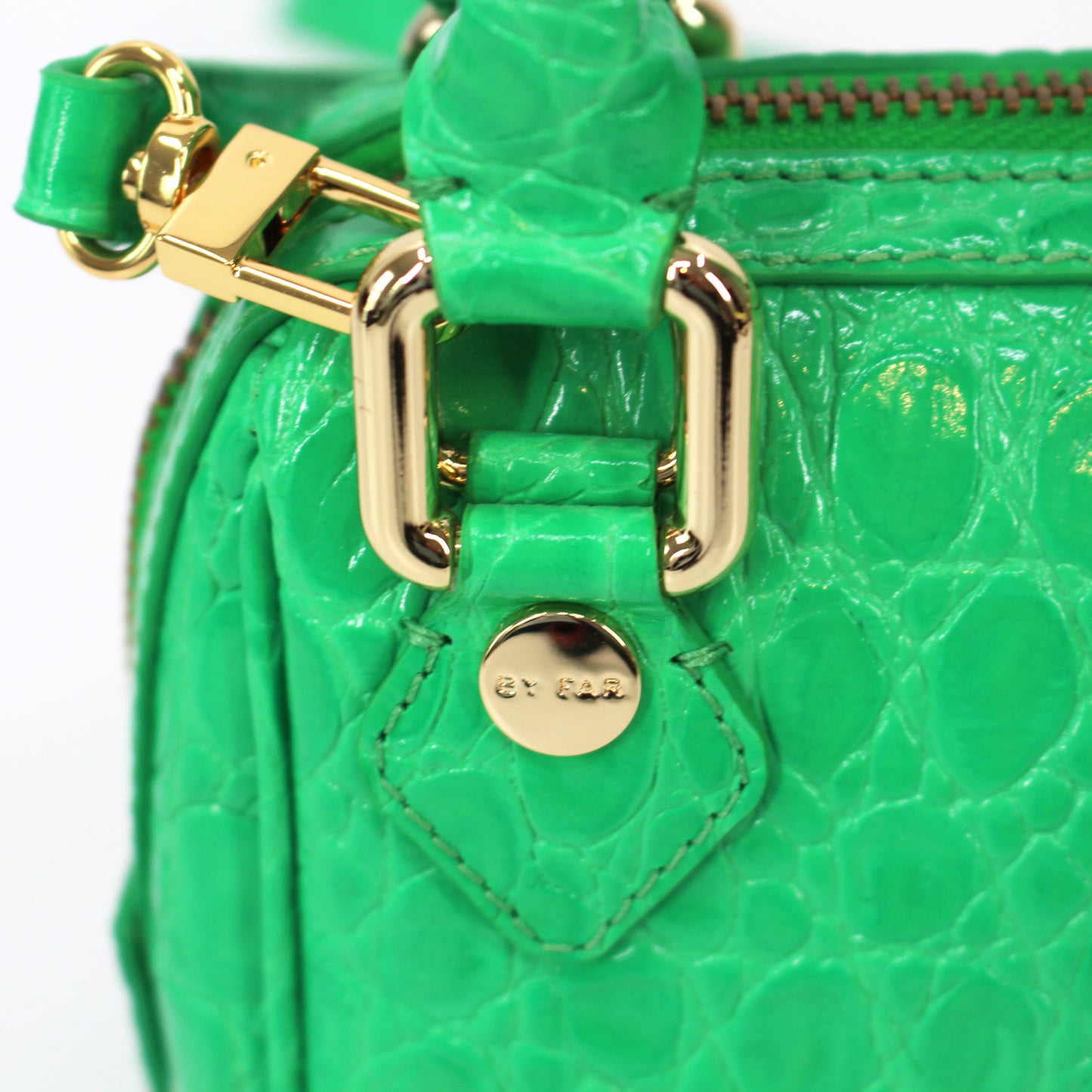 BY FAR Dora Croc Embossed Bag