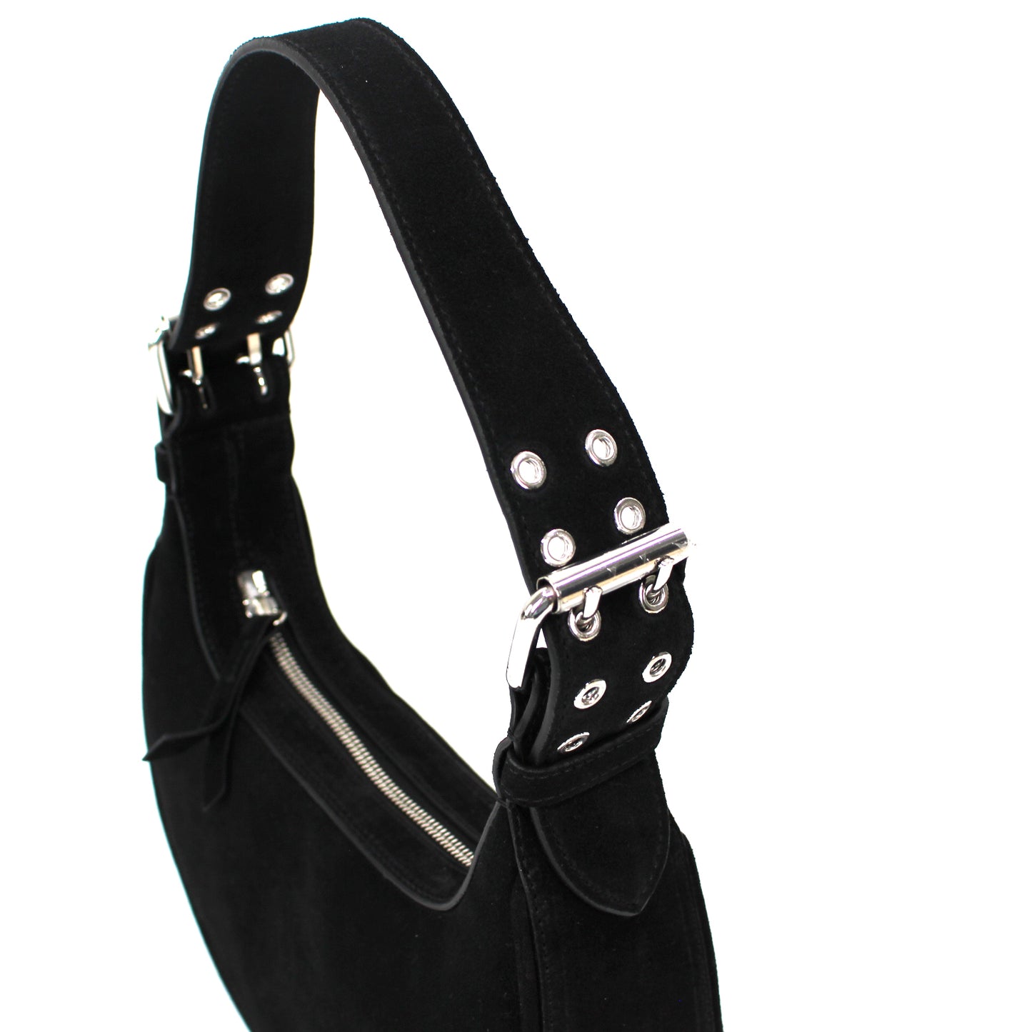 BY FAR Soho Suede Shoulder Bag
