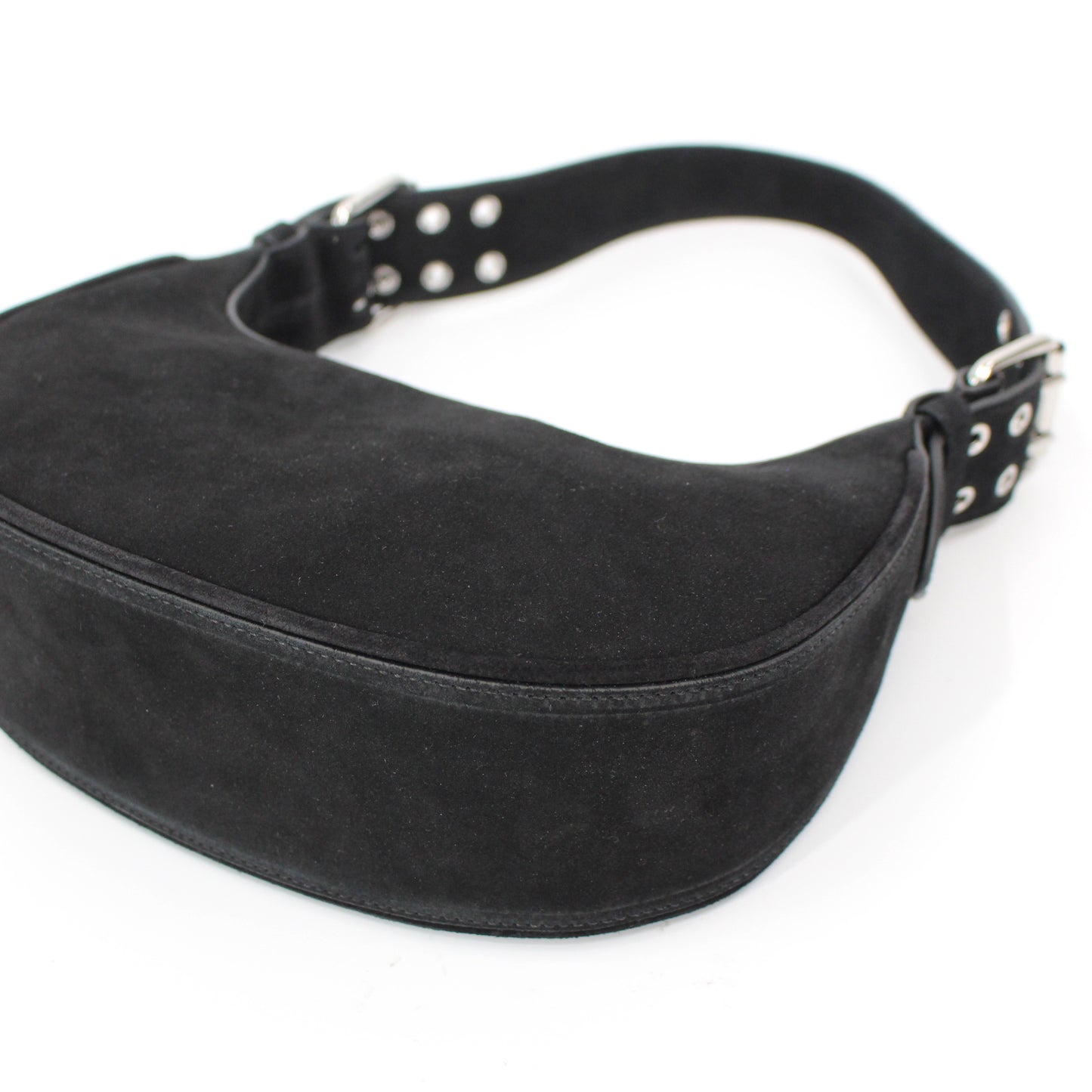 BY FAR Soho Suede Shoulder Bag