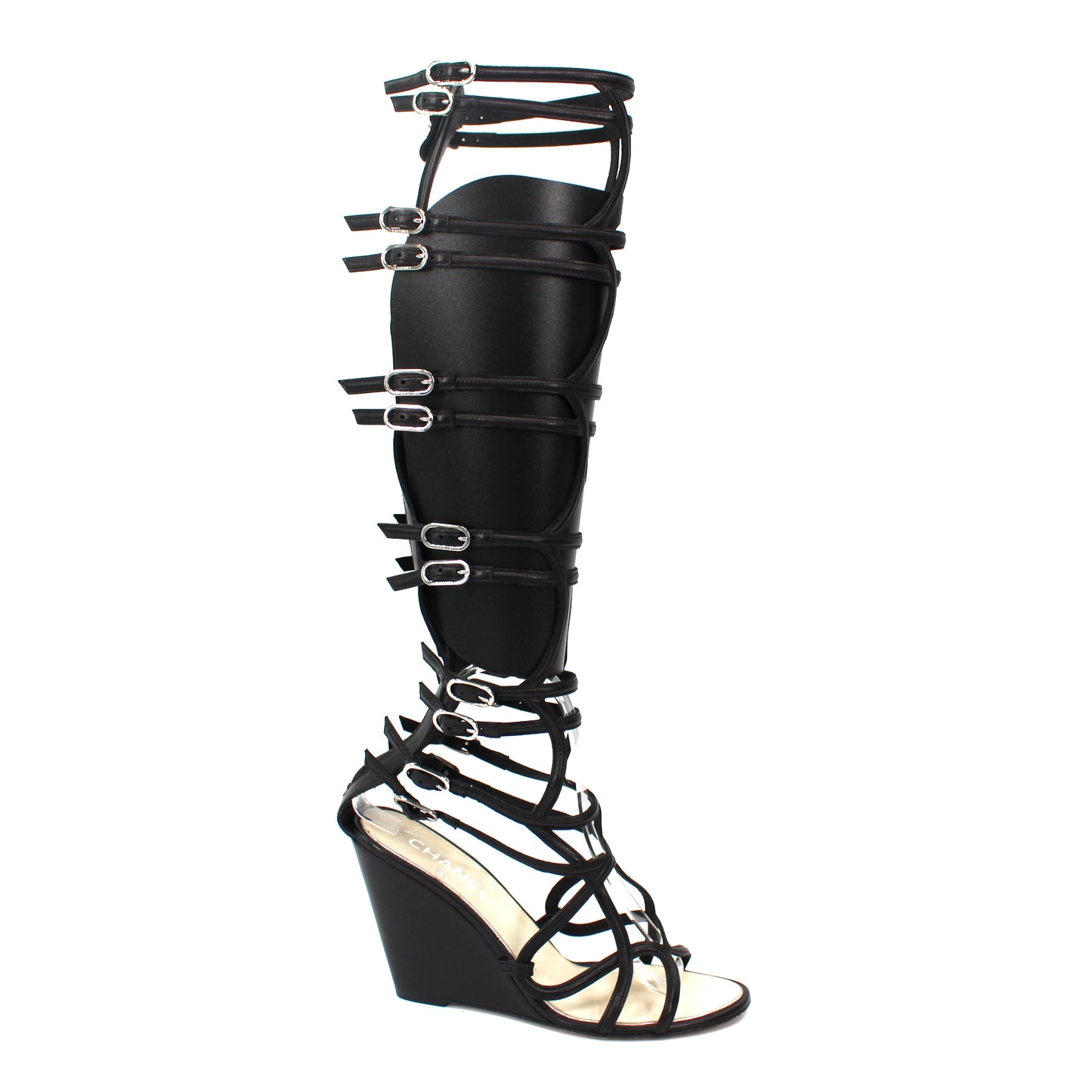 Chanel Caged Knee High Sandals