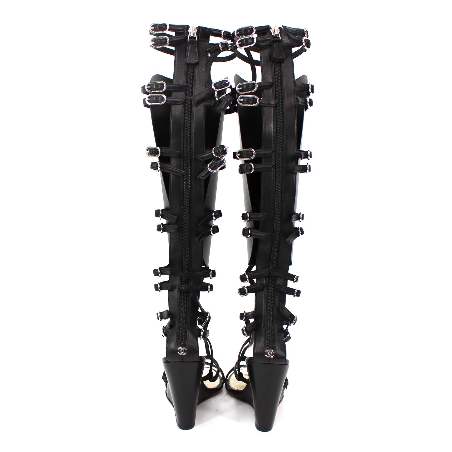 Chanel Caged Knee High Sandals