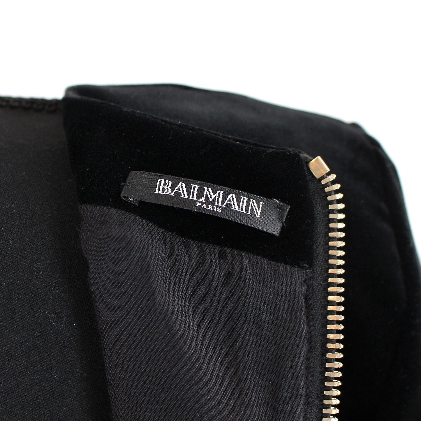 Balmain Velvet Lace Ruffle Dress
