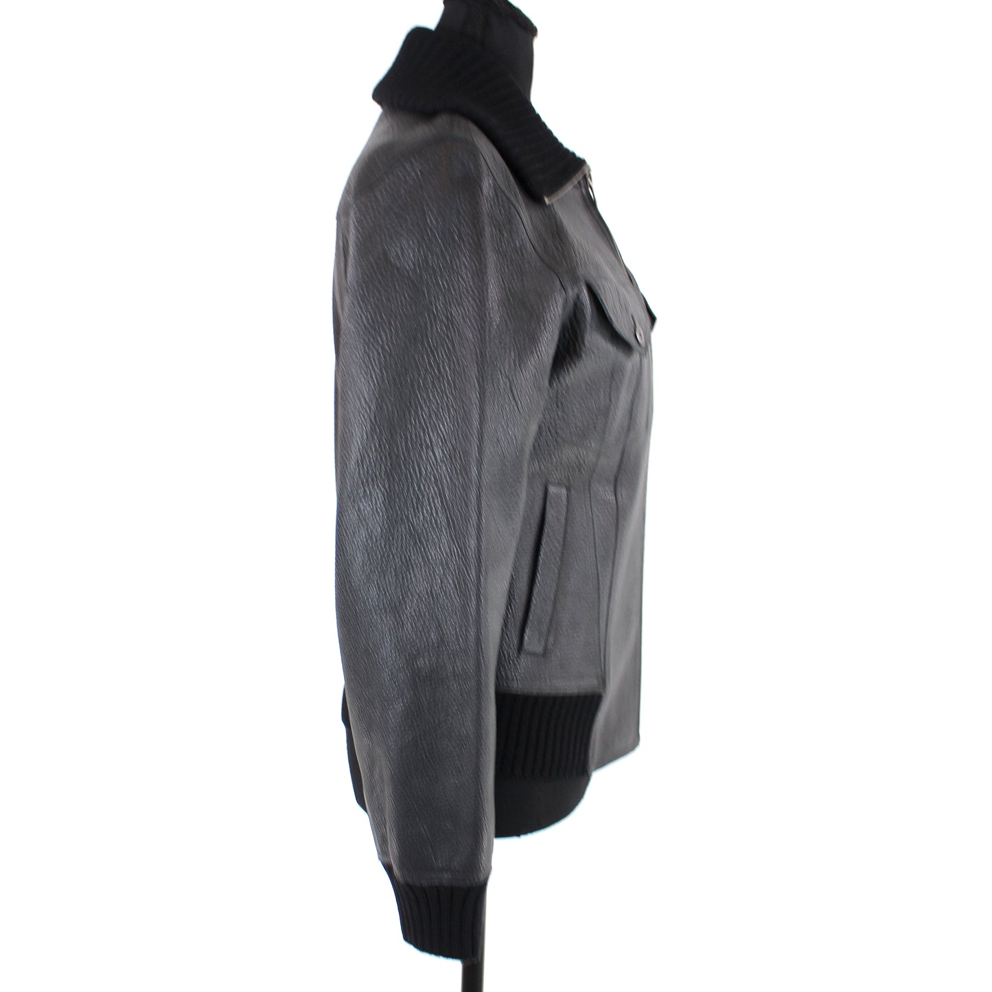 Hermes Bison Leather Moto Jacket
