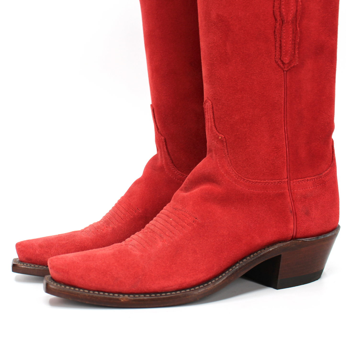 Lucchese Suede Leather Cowboy Boots