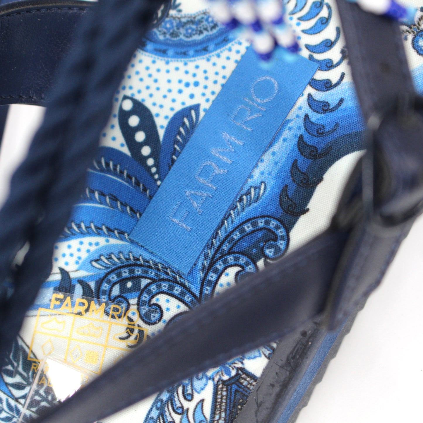 Farm Rio Tile Beaded Sandals