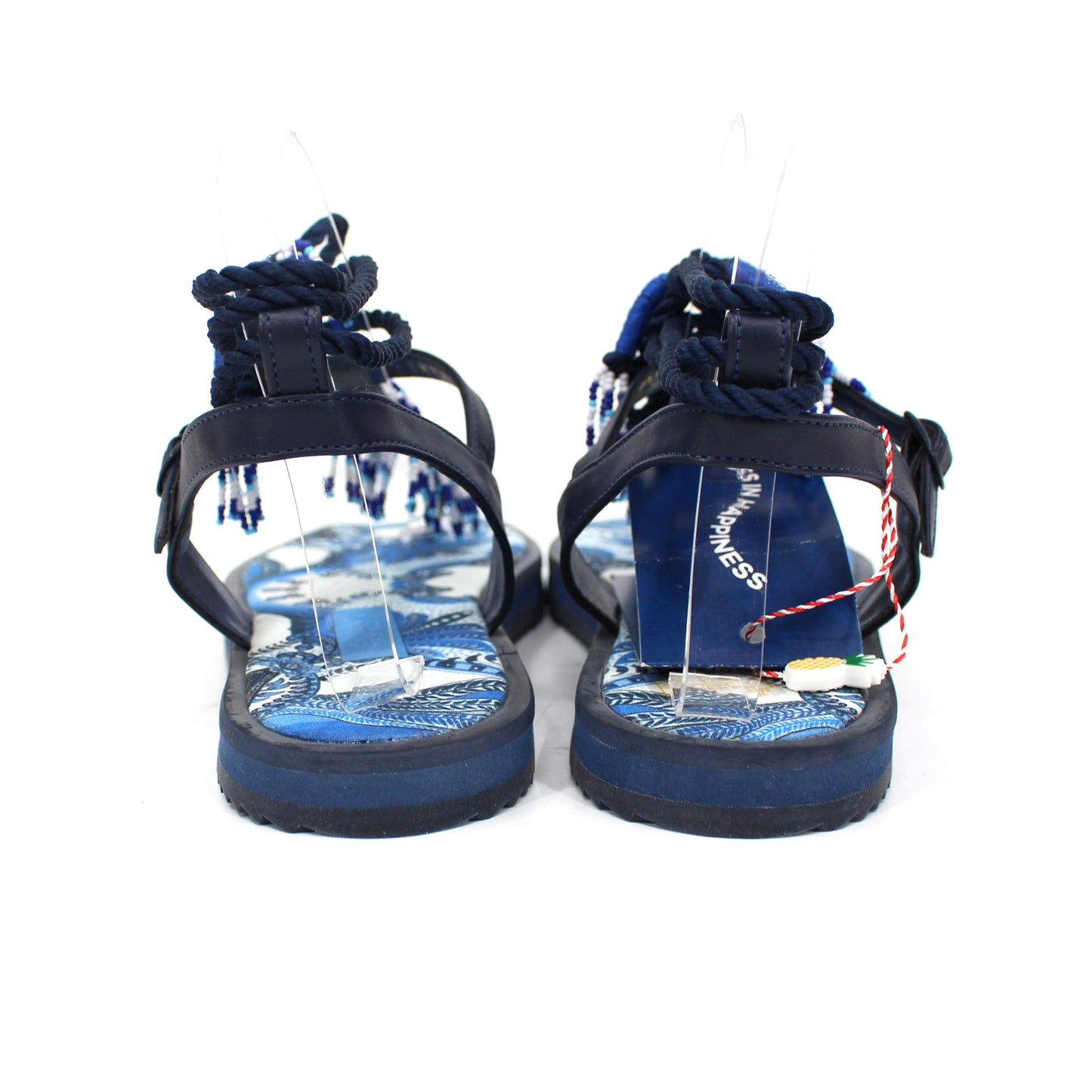Farm Rio Tile Beaded Sandals